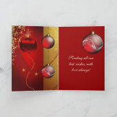 Kaart Prettig Kerstfeest Rode Ballen (Binnen)