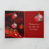 Kaart Prettig Kerstfeest Rode Ballen (Binnen)