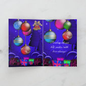 Kaart Prettig Kerstmis Kerstballen Kerstbellen (Binnen)