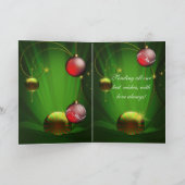 Kaart Prettig Kerstmis Rode Ballen (Binnen)