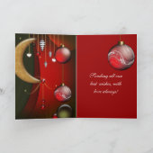 Kaart Prettig Kerstmis Rode Ballen (Binnen)