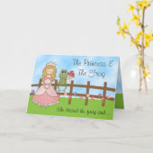 Kaart Prinses, Kikker en Eenhoorn Verjaardag (Gele Bloem)