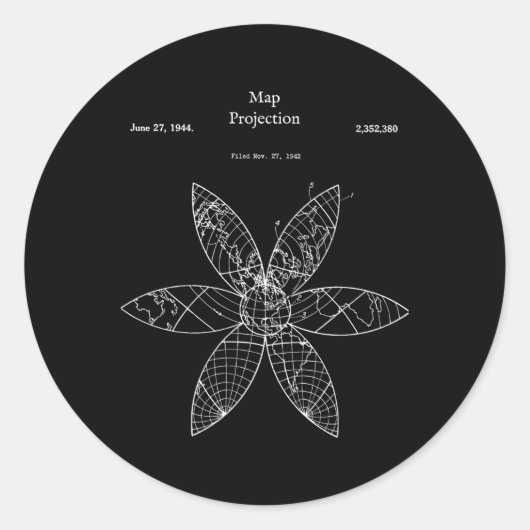 Kaart Projectie Geografie Geograaf Gis Ronde Sticker (Voorkant)