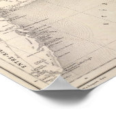 Kaart, provincie Buenos Aires, naburige regio's Poster (Hoek)