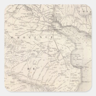 Kaart, provincie Buenos Aires, naburige regio's Vierkante Sticker