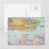 KAART: PUERTO RICO, 1900 BRIEFKAART (Voorkant / Achterkant)