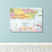 KAART: PUERTO RICO, 1900 CANVAS AFDRUK (Insitu (Houten vloer))