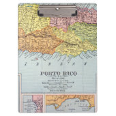 KAART: PUERTO RICO, 1900 KLEMBORD (Voorkant)