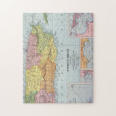 KAART: PUERTO RICO, 1900 LEGPUZZEL (Verticaal)