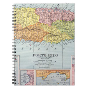 KAART: PUERTO RICO, 1900 NOTITIEBOEK