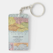 KAART: PUERTO RICO, 1900 SLEUTELHANGER (achterkant)