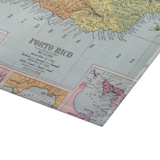 KAART: PUERTO RICO, 1900 SNIJPLANK (Hoek)