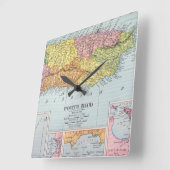 KAART: PUERTO RICO, 1900 VIERKANTE KLOK (Hoek)