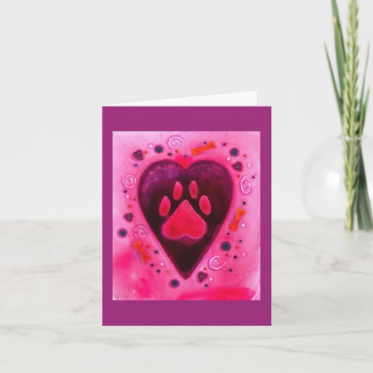kaart "Puppy Love" Valentijns (Voorkant)