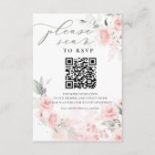Kaart QR-code RSVP Boho voor bruiloft Website (Voorkant)