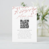 Kaart QR-code RSVP Boho voor bruiloft Website (Staand voorkant)