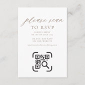 Kaart QR-code RSVP Boho voor bruiloft Website (Voorkant)