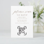 Kaart QR-code RSVP Boho voor bruiloft Website (Staand voorkant)