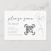 Kaart QR Code RSVP Modern