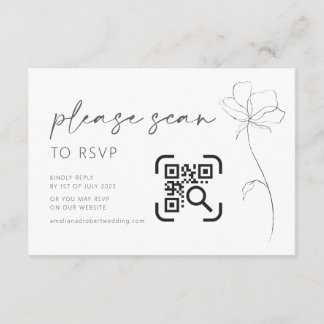 Kaart QR Code RSVP Modern