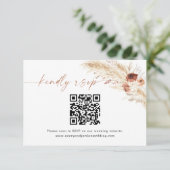 Kaart QR-codecontrole | Boho Wedding RSVP-Kaart (Staand voorkant)