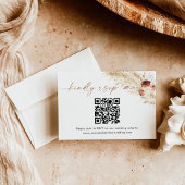 Kaart QR-codecontrole | Boho Wedding RSVP-Kaart