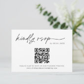 Kaart QR-codecontrole | Minimalistisch huwelijk RS (Staand voorkant)