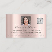 Kaart QrCode voor gebeurtenisplanner Logo Blauw Visitekaartje (Achterkant)