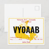 Kaart QSL Kaart Retro Canada (Voorkant / Achterkant)