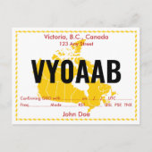 Kaart QSL Kaart Retro Canada (Voorkant)