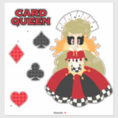 Kaart Queen Sticker Set (Vel)