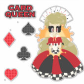 Kaart Queen Sticker Set (Voorkant)