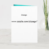 Kaart Quinceanera Aqua Blauwgroen Glitter Tiara (Achterkant)