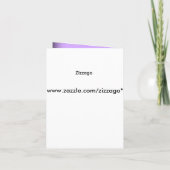 Kaart Quinceanera Paars Glitter Tiara (Achterkant)