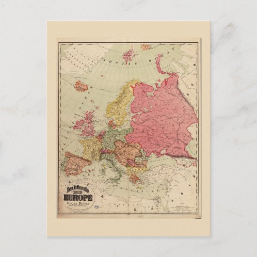 Kaart Rand McNally van Europa (1894) (Voorkant)