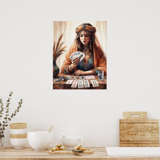 *~* Kaart Reader 6 A100 Psychic Boho Gypsy Poster (Keuken)