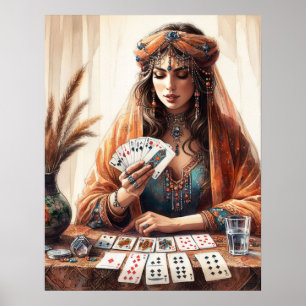 *~* Kaart Reader 6 A100 Psychic Boho Gypsy Poster