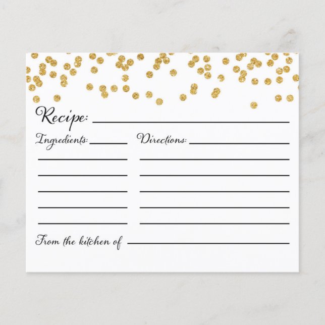 KAART Recipe voor de bride, bridale en weduwenkast (Voorkant)