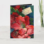  Kaart Red Flowers Birthday Greetings (Voorkant)