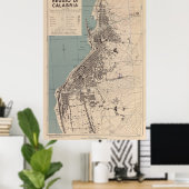  kaart Reggio Calabria Italië (1943) Poster (Thuiskantoor)