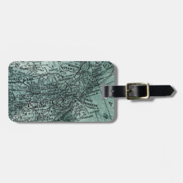 Kaart Reis Oud Midwest & Noordoost VS Bagagelabel