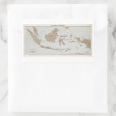 Kaart Republiek Indonesië (1957) Rechthoekige Sticker (Tas)