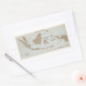 Kaart Republiek Indonesië (1957) Rechthoekige Sticker (Envelop)