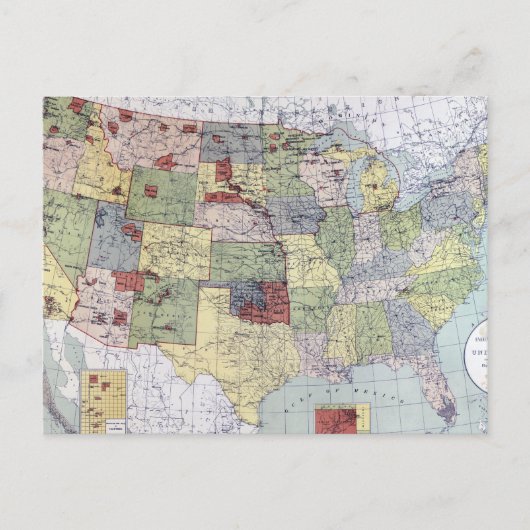 KAART: RESERVATIONS, 1892 BRIEFKAART (Voorkant)