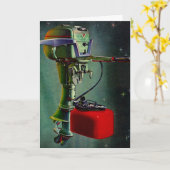 Kaart Retirement Dream Vissen Boat Motor Red Tank (Gele Bloem)