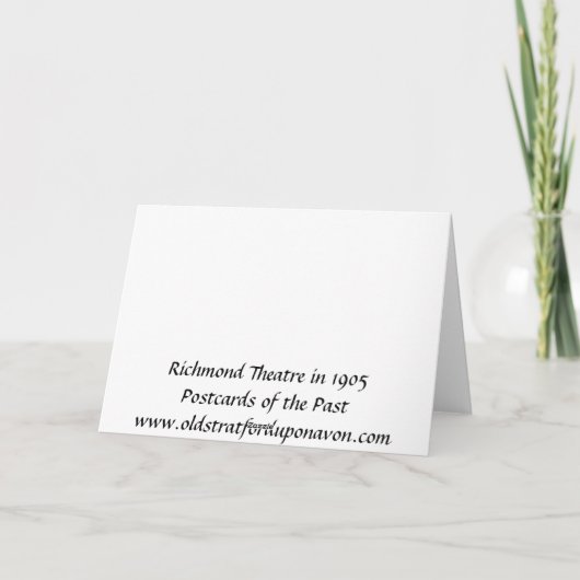 Kaart - Richmond Theatre, Londen (Achterkant)