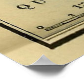  kaart Rijeka Kroatië (1911) Poster (Hoek)