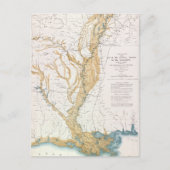 KAART: RIVIER VAN DE MISSISSIPPI, 1861 BRIEFKAART (Voorkant)