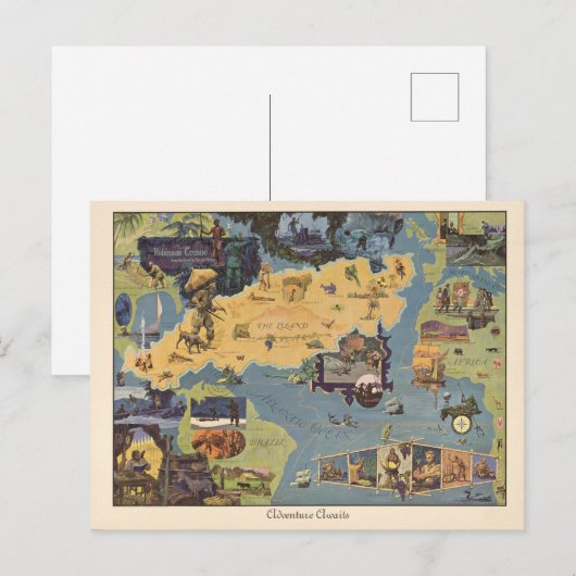 kaart Robinson Crusoe Adventure wacht (Voorkant / Achterkant)