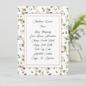 Kaart Rode bessen en winterfeestdag (Staand voorkant)